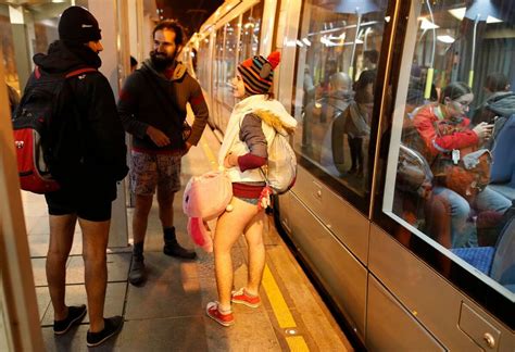 Pantsless Passengers Take Over Bart Photos From No Pants Subway Ride