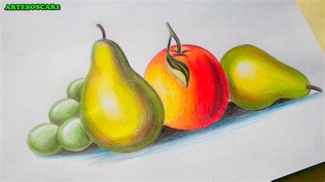 Mira Como Dibujar Bodegones De Frutas How To Draw Fruits Youtube