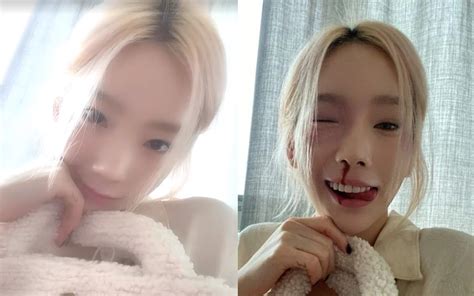 Girls Generation S Taeyeon Surprises Fans With A Playful Photo On Social Media Allkpop