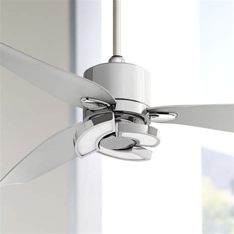 56" Possini Euro Design Modern Ceiling Fan with Light LED Remote