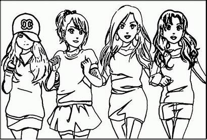 Bff Friends Coloring Amigas Friend Dibujos Anime