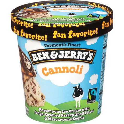 It's a sad day when a ben & jerry's ice cream flavor retires. Ben & Jerry's® Cannoli Ice Cream 1 pt. Tub | Ice Cream ...