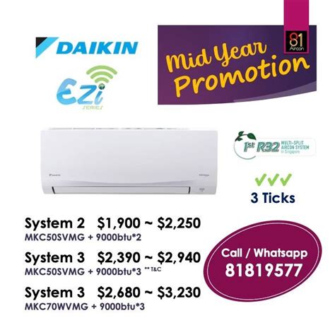 Daikin Ezi Series Ticks Tv Home Appliances Air Conditioners