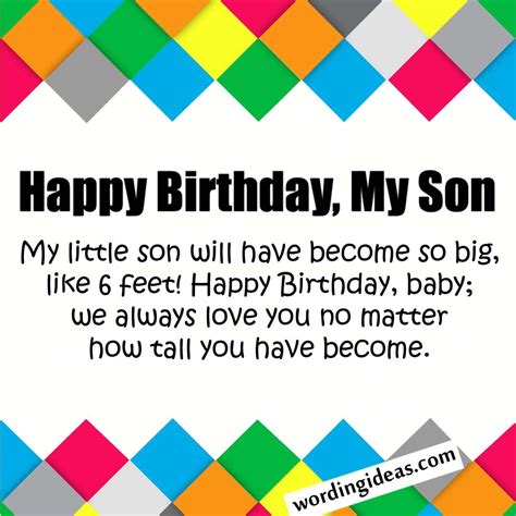 Happy Birthday Son Birthday Wishes For Your Babe Wording Ideas