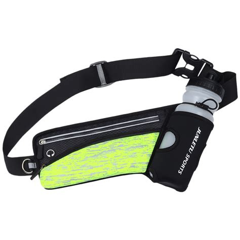 Reflective Running Belt Outdoor Sports Hydration Waist Pack With Water Bottle Holder For Men