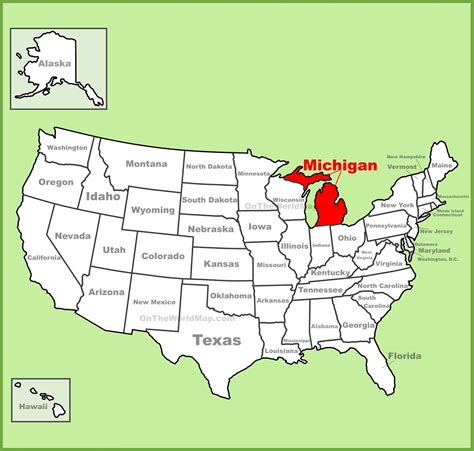 Printable Map Of Michigan Outline Blank