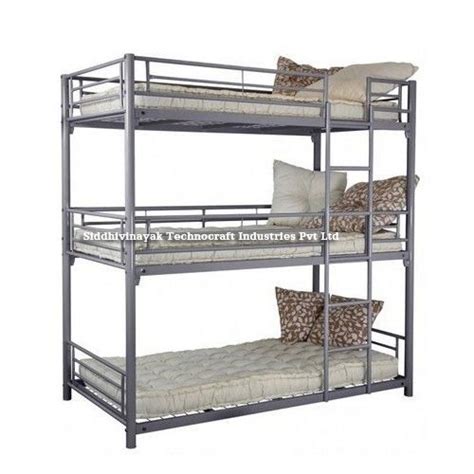 Stainless Steel Triple Bunk Bed Height 5 7 Feet Id 14738102555