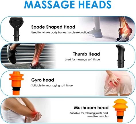Massage Gun Heads Replaceable Massager Gun Attachment 8 Different