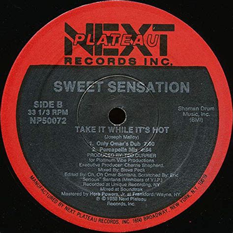 Sweet Sensation Take It While Its Hot Next Plateau Records Inc