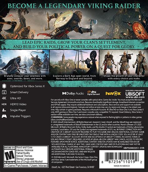Assassins Creed Valhalla Standard Edition Xbox One Xbox Series X