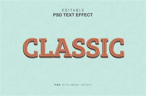 Premium Psd Text Effect Style Classic