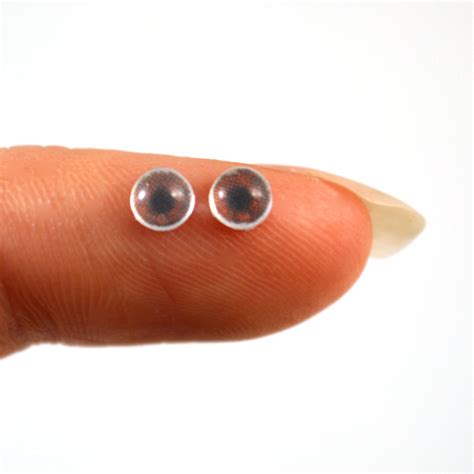4mm Miniature Dark Brown Doll Glass Eyes Handmade Glass Eyes