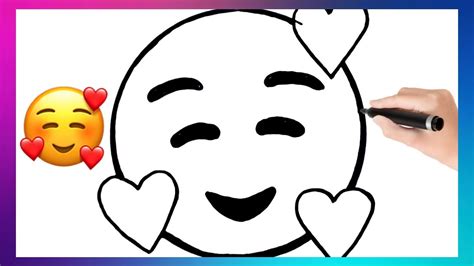 Como Dibujar Paso A Paso Al Emoji Enamorado Youtube
