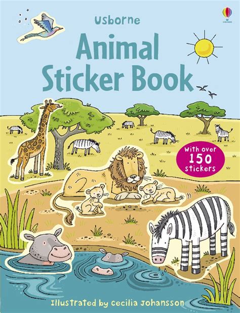 Animal Sticker Book Usborne Illustration