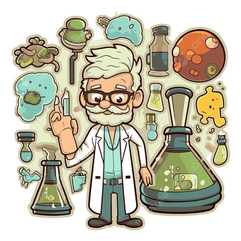 Cartoon Scientist Tools Png Vector Psd And Clipart With Transparent