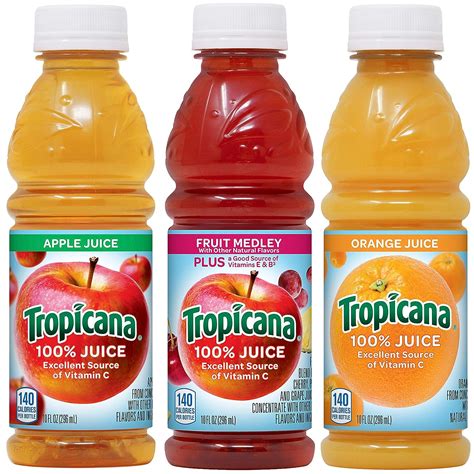 Buy Tropicana 100 Juice 3 Flavor Classic Variety Pack 10 Ounce Bottles 24 Count And Juice