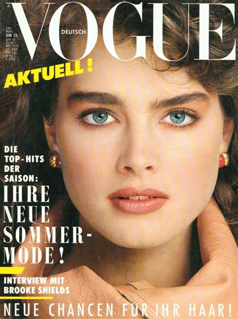 Brooke Shields Vogue Germany March1984 Cover Vogue Magazine Covers