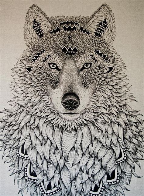 Wolf In The Wall Zentangle Animals Art Zentangle Art