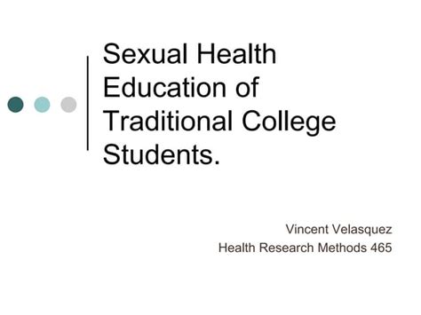 Sexual Health Education Ppt