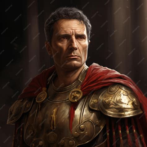 Premium Ai Image A Man In A Roman Costume With A Red Cape