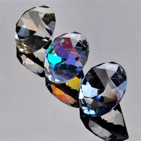 50pcs 30mm Transparent Multi Faceted Crystal Diamond Jewel Paperweight