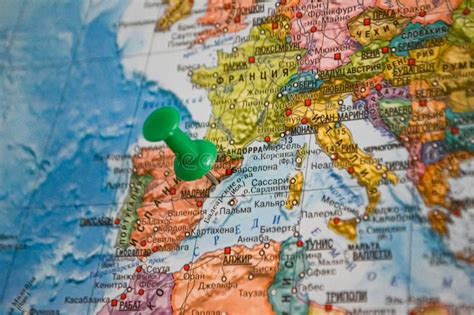Map Of Europe For Travel Planning The Green Pin Indicates The Country
