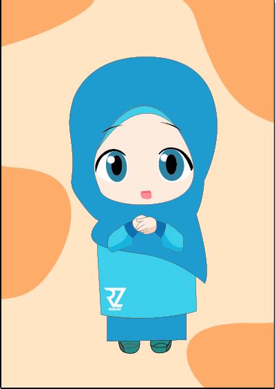 Memang beda sih ya kalau pakai hijab itu. membuat vektor karakter wanita berhijab di illustrator ...