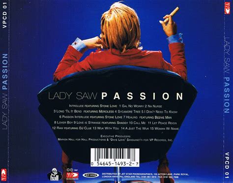Carátula Trasera De Lady Saw Passion Portada