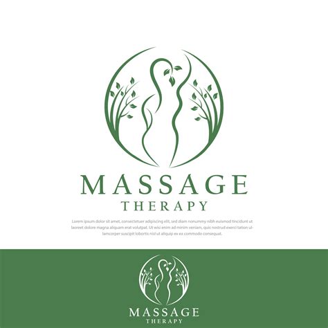 Massage Therapy Illustration Female Smooth Line Stylesymboltemplateiconmassage Logospa