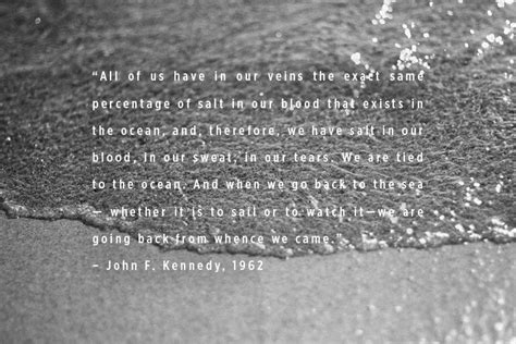 It will make a lovely hostess gift,birthday or gift for someone with saltwater in their veins. John F. Kennedy quote about the sea, perfect and I love it. | Ocean quotes, Sea quotes, Jfk quotes