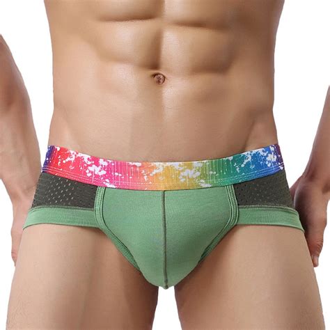Rainbow Pride Breathable Sexy Men S Briefs Queerks