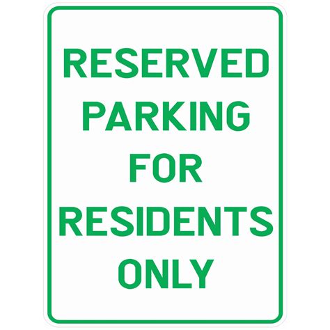 Reserved Parking For Residents Only Discount Safety