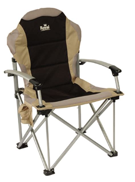 Royal Commander Folding Adjustable Camping Chair With Carry Bag