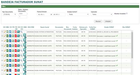 Cómo ver las Facturas Electrónicas enviadas a la Sunat Centro de Ayuda ERP Integrator