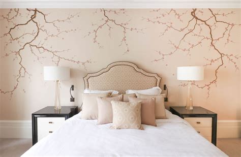 Diane Hill Cherry Blossom Mural Kensington Cherry Bedroom Furniture