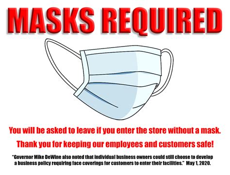 › printable covid 19 mask required signs. Handy 'masks required' sign you can download here for free for your business - cleveland.com