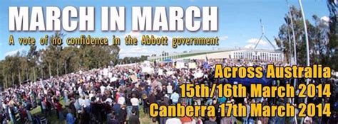 March In March Australia A National Protest Against The Abbott Government
