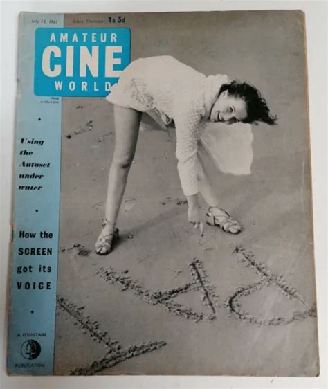 Magazine Vintage Amateur Cine World Film Making Magazine Date July 13th 1961 £350 Picclick Uk