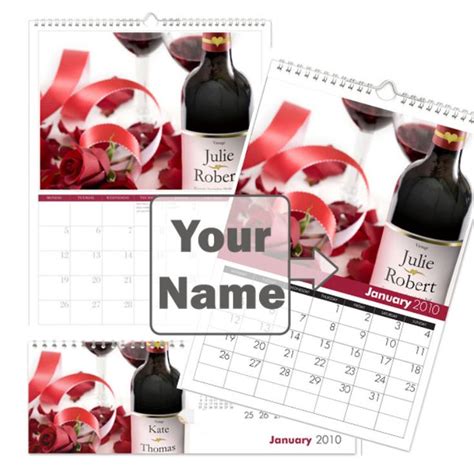 Personalised Love And Romance Calendar The T Experience