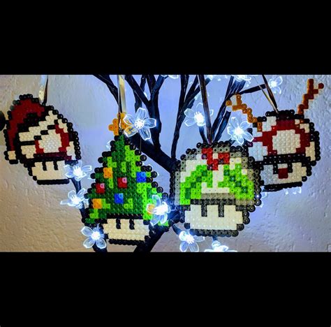 Christmas Mushroom Nintendo Decoration Of Ironbeads Etsy