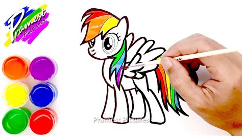 Rainbow Dash 🎨 Cara Menggambar Dan Mewarnai My Little Pony Youtube