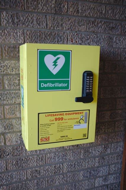 Defibrillator At The Village Hall © Bob Harvey Geograph Britain And