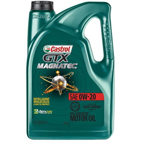 Castrol Gtx Magnatec 0w 20 Full Synthetic Motor Oil 5 Quarts