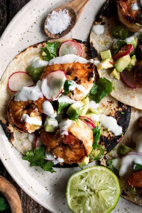 My family loves the flavors in this try adding some hot sauce for extra kick! Spicy Shrimp Tacos with Lime Yogurt Sauce - The Original ...