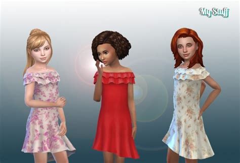Ruffles Dress At My Stuff Sims 4 Updates