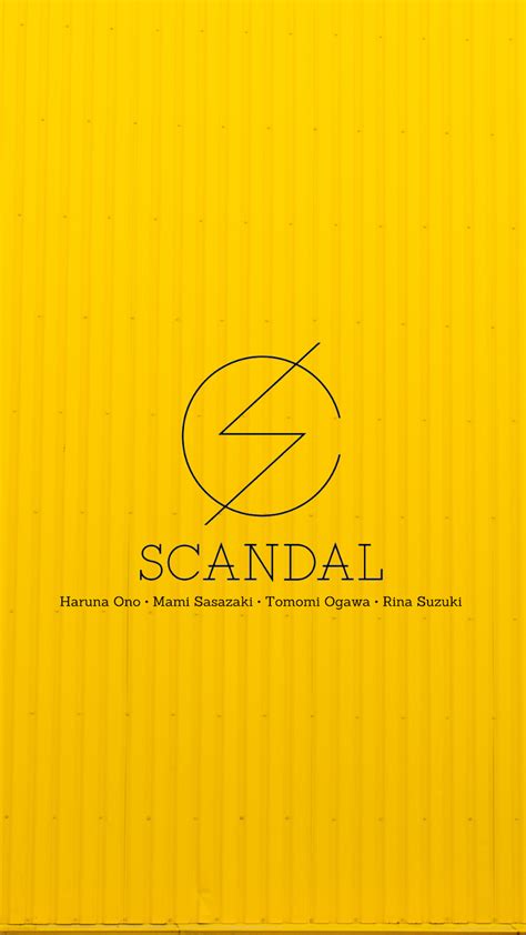 Wallpaper With A Scandal Logo And Black Member Names Combined With