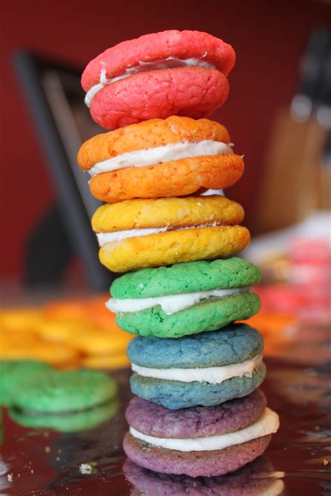 An Unconventional June Rainbow Cookie Sandwiches