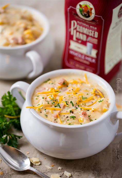 Slow Cooker Cheesy Ham Chowder The Chunky Chef