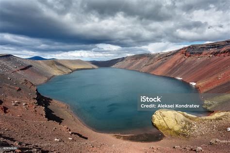 Lake Ljotipollur In Crater Of Volcano Stock Photo Download Image Now