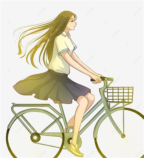 Menina Andando De Bicicleta Png A Bicicleta Menina Personagem Png